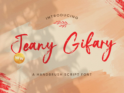 Jeany Gifary - Textured Brush Font