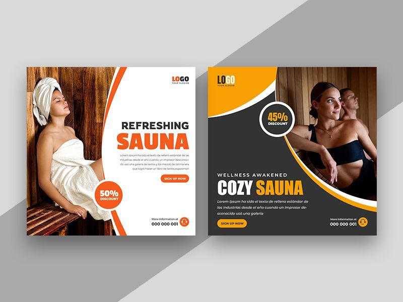 Sauna Service Social Media Instagram Post Banner
