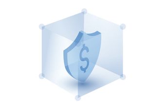 Vector flat illustration concept of money protection