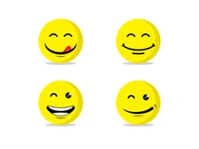 Smile emote Vector Template Design