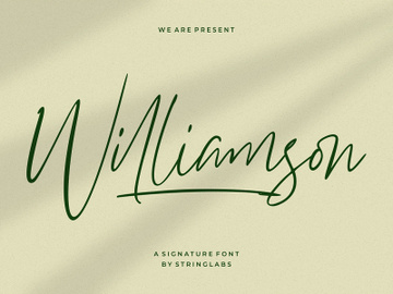 Williamson - Luxury Signature Font preview picture