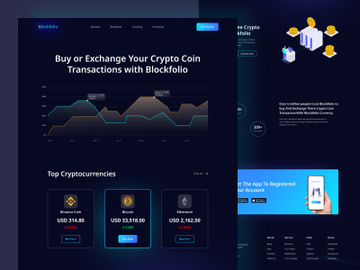 Blockfolio - Cryptocurrency Website Design preview picture