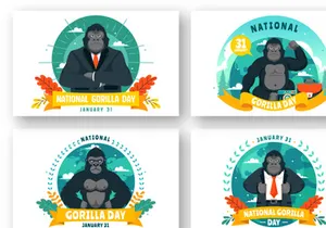 9 National Gorilla Suit Day Illustration