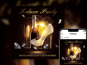 Free VIP Deluxe Party Instagram Post Template preview picture