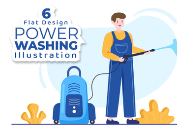 6 Power Washing Illustration preview picture