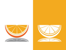 Orange logo design vector icon illustration design