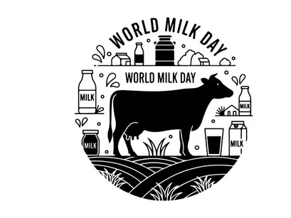 Kuh-Milch-Bauernhof-Produkt-Vektorillustration