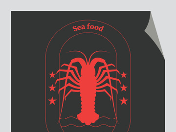 Vintage lobster logo preview picture