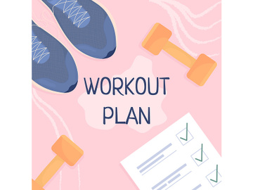 Workout plan card template preview picture