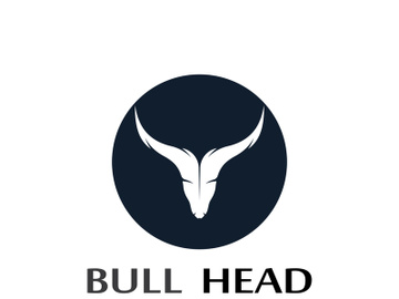 Retro vintage bull head horns logo. preview picture