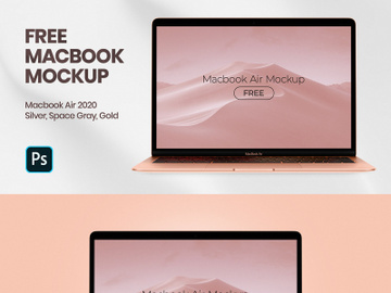 Free MacBook Air 2020 Mockup PSD preview picture