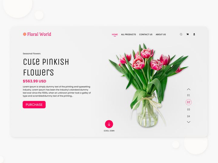 Flowers Ecommerce Landing Page