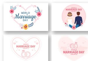 10 World Marriage Day Illustration