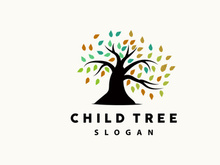 Tree Logo, Life Balance Education Vector