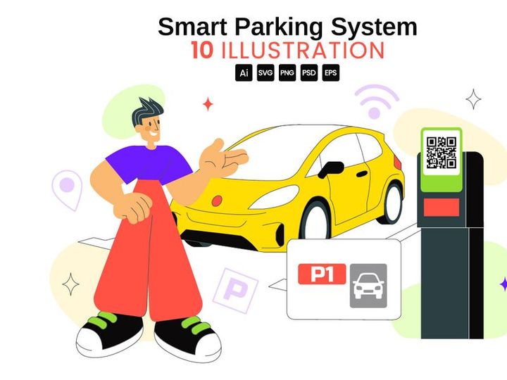 10 Smart Parking System Illustration