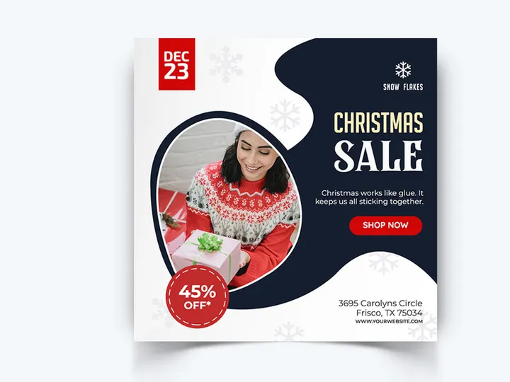 Christmas Sale Social Media Posts Template (AI)
