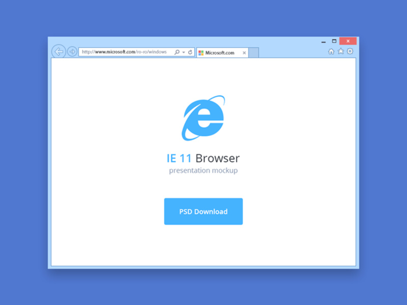 IE 11 browser mockup