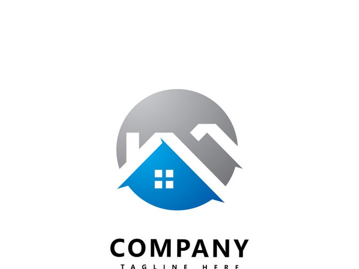 Real estate logo template vector.Abstract house icon