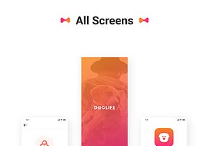 Doglife – A free UI kit for Adobe XD
