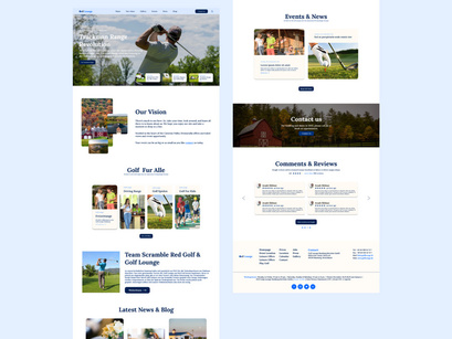 Golf club and Winery Landing Page