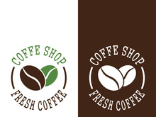 Coffee bean icon vector illustration template