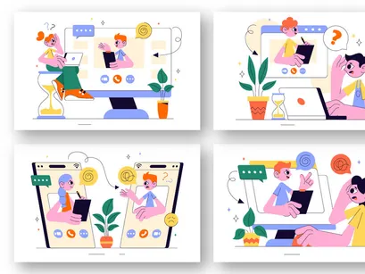 10 Online Therapist Consultation Illustration