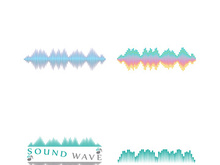 Sound waves vector illustration design template