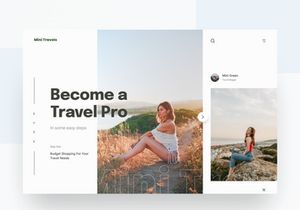 Travel blogger landing page