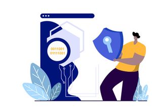 NFT Non Fungible Token  flat Illustration