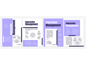 Impression management purple brochure template preview picture