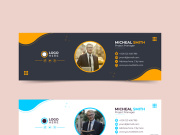 Email signature template Vector