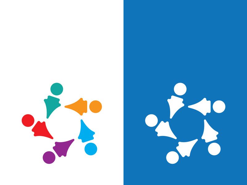 Community, network and social icon design template