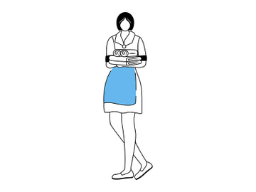 Hotel maid flat vector illustration preview picture