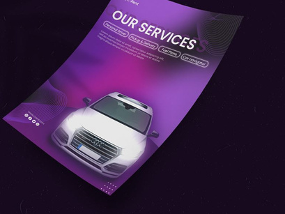 Free Design Template Rent Car Brand All Package