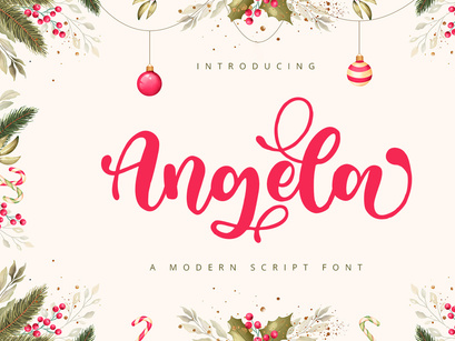 Angela - Modern Script Font