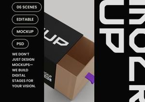 Pull Out Box Mockup
