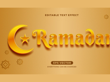 Ramadan editable text effect vector template preview picture