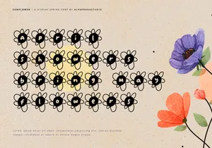 Sun Flower - Decorative Display Font