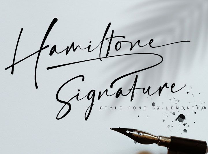 Hamiltone Signature font