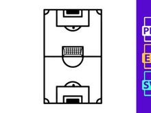 Volleyball and soccer court layout diagram