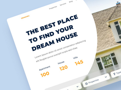 Oemahku - Hero Real Estate Landing Page