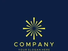 Colorful fireworks splash abstract logo design