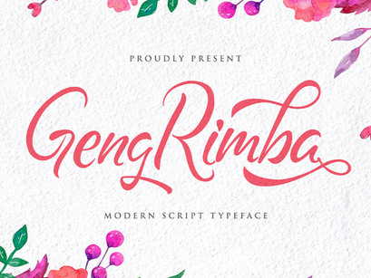 Geng Rimba - Modern Script Font