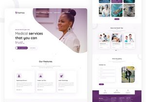 Shams is a pack of 8 landing pages in high quality XD format