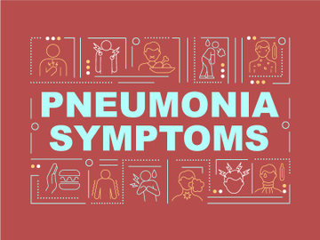 Pneumonia signs red word concepts banner preview picture