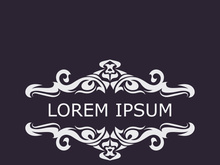 Luxury Logo template flourishes elegant ornament Fashion vector illustration