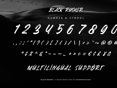 Black Rusher - Brush Font