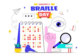 10 World Braille Day Illustration