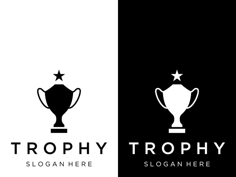 Creative and unique trophy logo design.