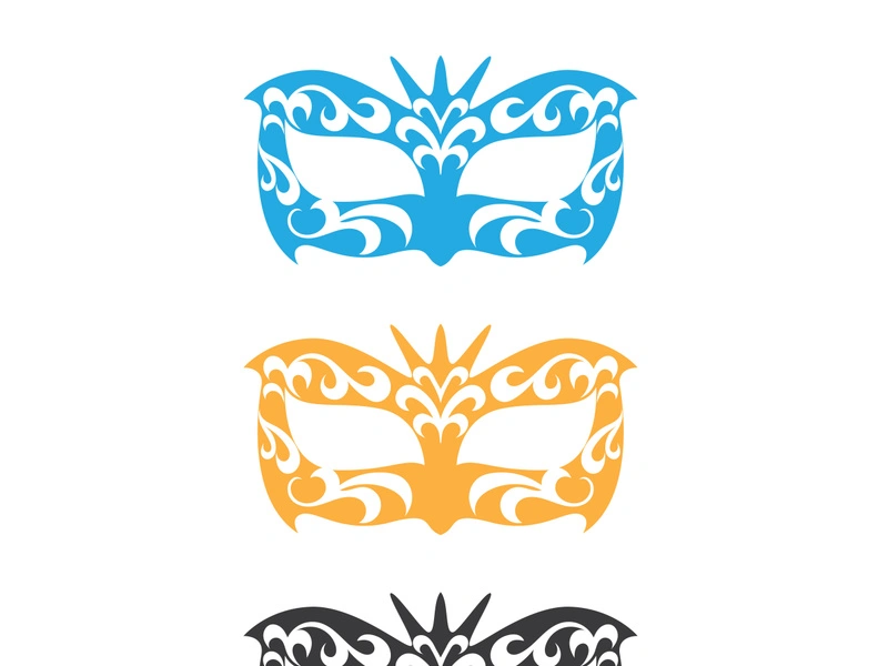 Masquerade Carnival Mask Icon and symbol vector
